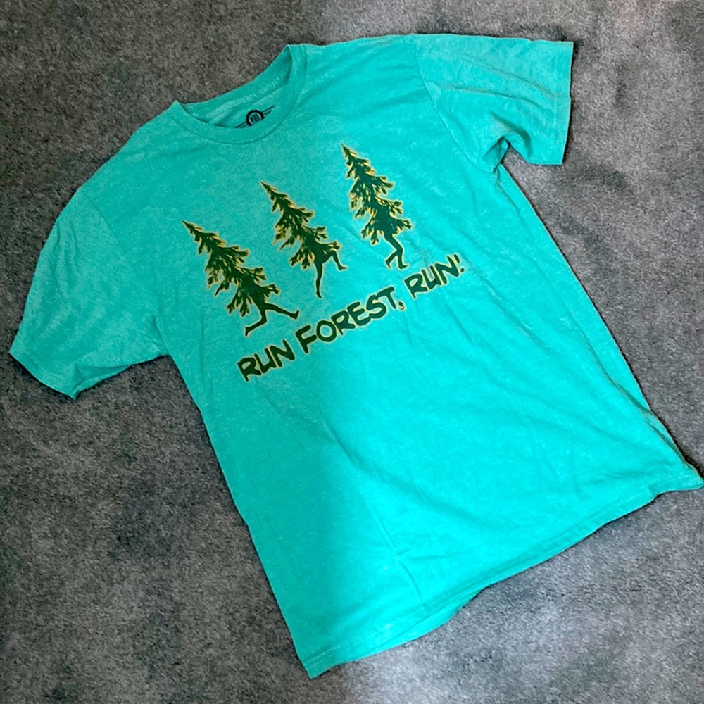 Forrest Gump inspired “Running” Shirt - “Forrest” Green - New - never worn